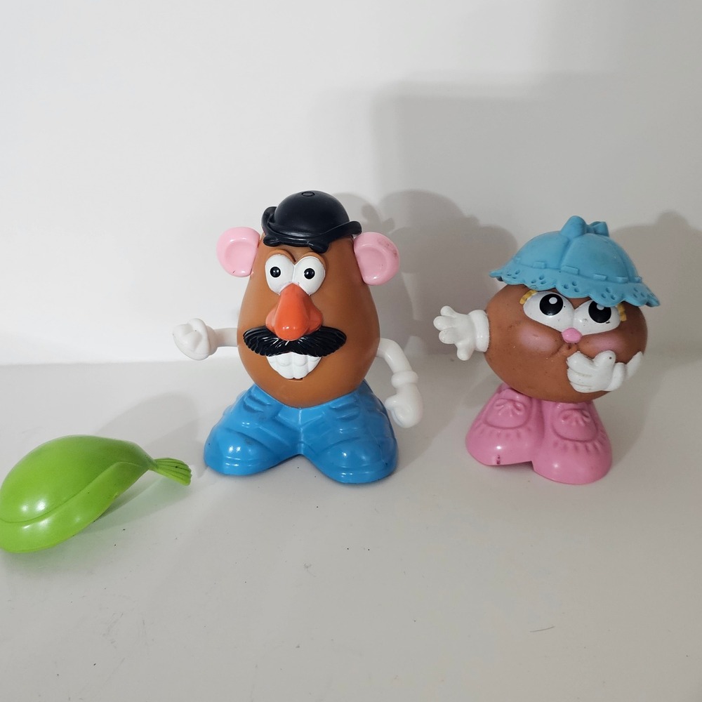 Vintage Mr and Mrs Potato Head Figures 1986 Playskool 1998 Hasbro Burger King